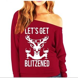 Let’s Get Blitzened cute ugly Christmas sweater
